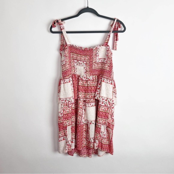 American Eagle Tie Shoulder Tunic Mini Dress Large - Picture 2 of 7